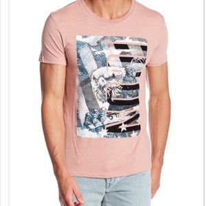 William Rast Men ASH ROSE Short Sleeve Eagle Icon